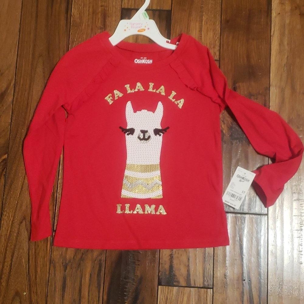Red Christmas long sleeve top
